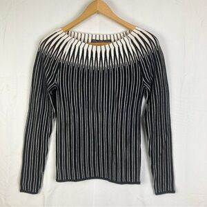 White House Black Market Sz XS Bateau Neck Starburst Sweater NWT